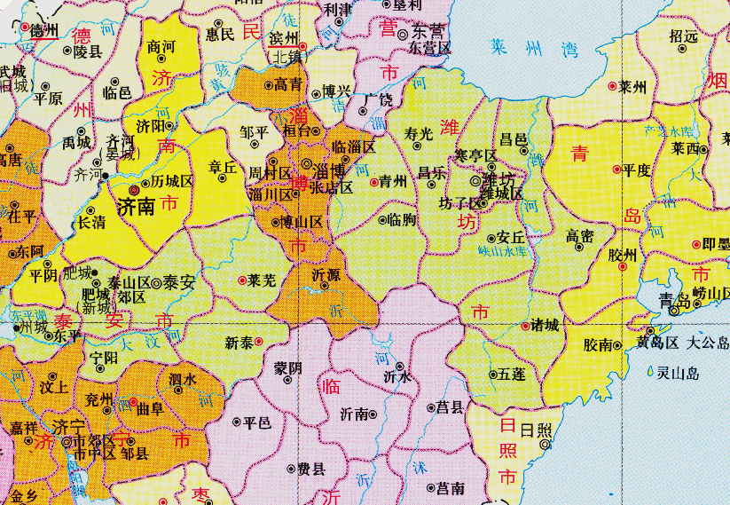 此时,淄博专区下辖了2个县级市,8个县,分别是:淄博市,张周市,淄川县