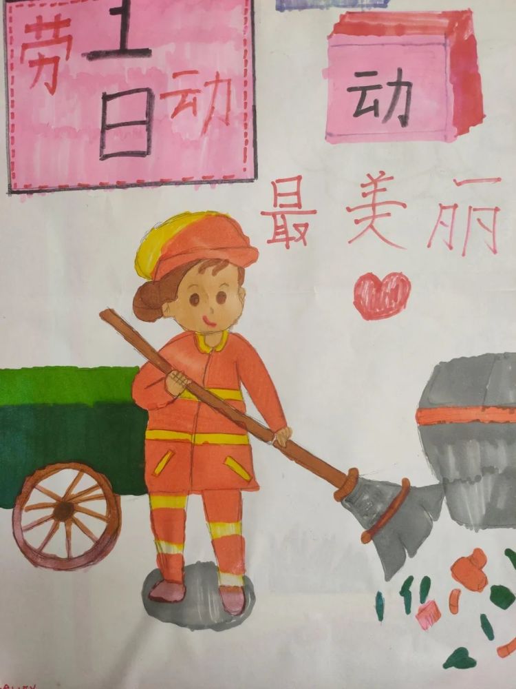 昌州小学劳动月主题实践系列活动致敬身边最美劳动者绘画作品展