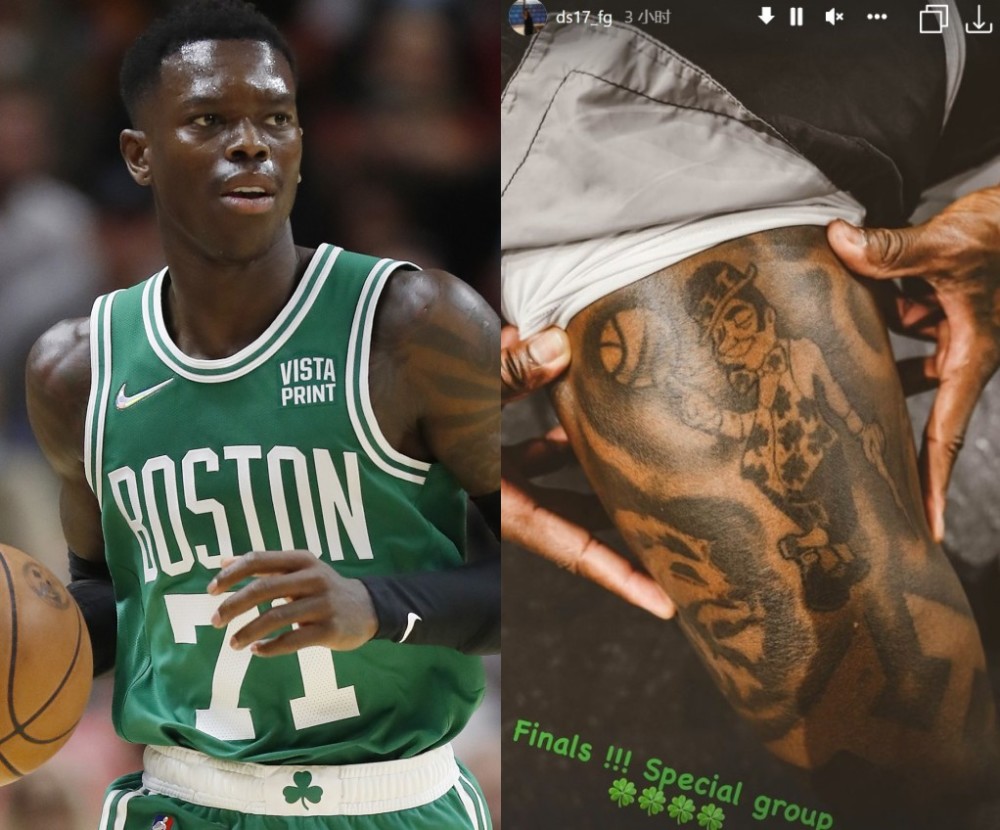 施罗德晒凯尔特人纹身只打49场就被交易绿军若夺冠他也有戒指