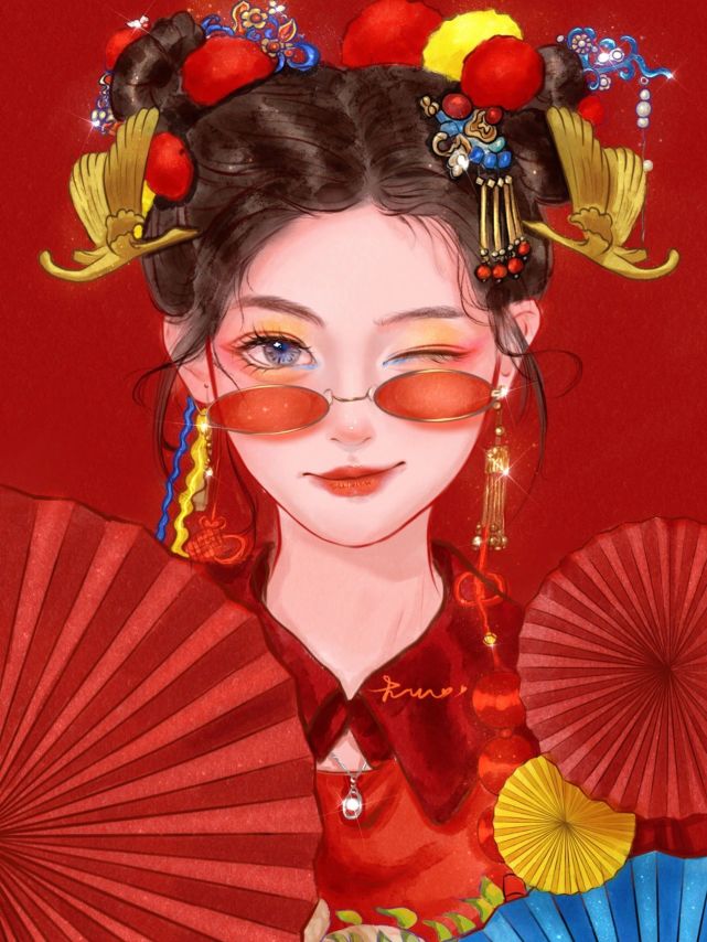 国潮千禧手绘头像|鲜衣怒马 烈焰繁花(合集)
