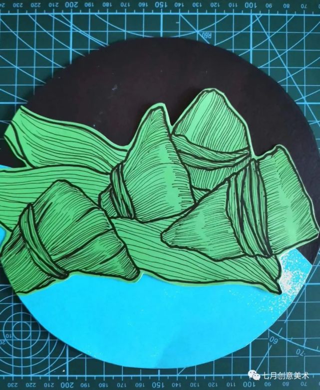 少儿美术汇|端午时节粽飘香～超好看的粽子龙舟端午创意画!