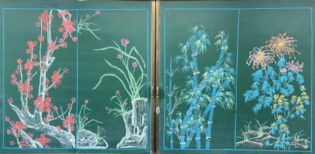 赞网友直呼太美了舍不得擦黑板