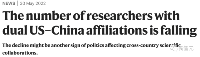 “中国行动计划”遗毒！自然杂志：中美科研合作断崖式下跌20％