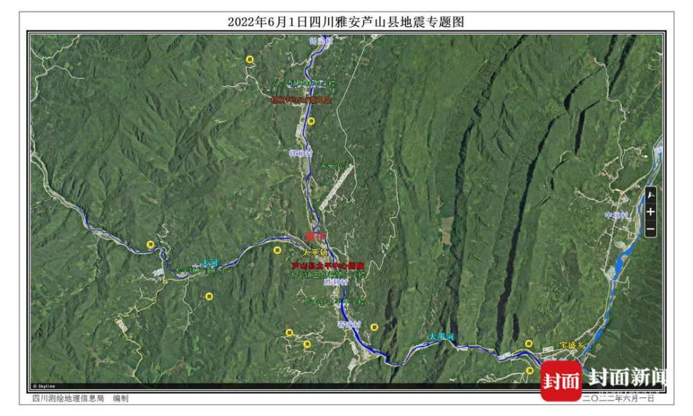 四川省雅安市卫星地图图片