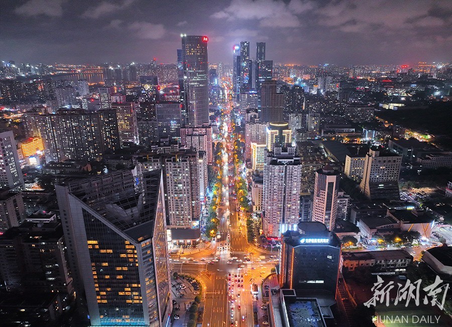 长沙市区夜景图片