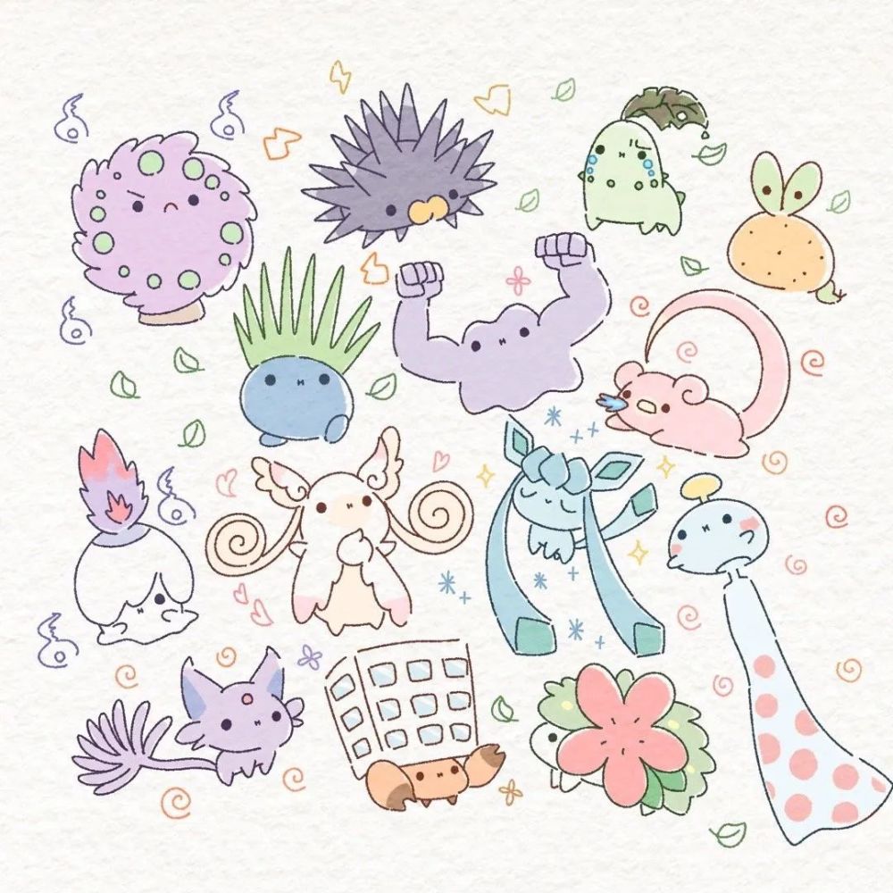 【图集】宝可梦可爱简笔画系列_腾讯新闻