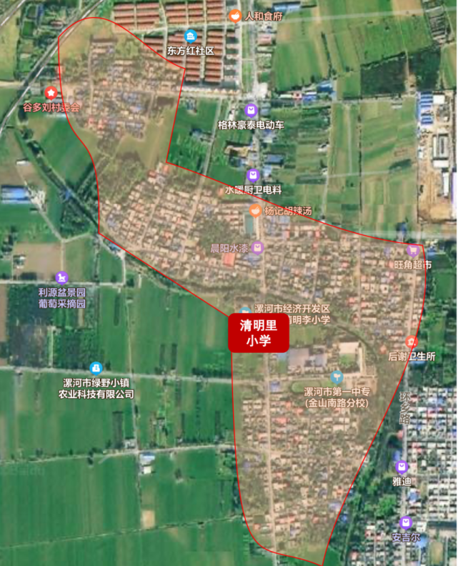 地圖來了漯河西城區開發區示範區中小學招生劃片