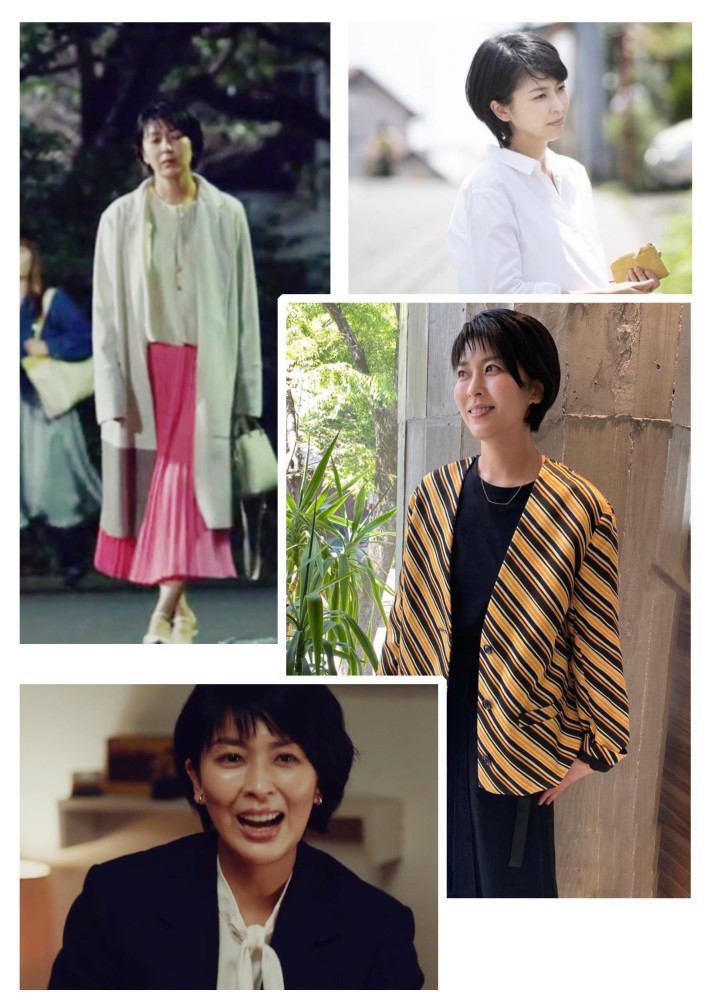 相比欧美剧大女主们犀利霸气的职场穿搭,似乎松隆子"大豆田永久子"的