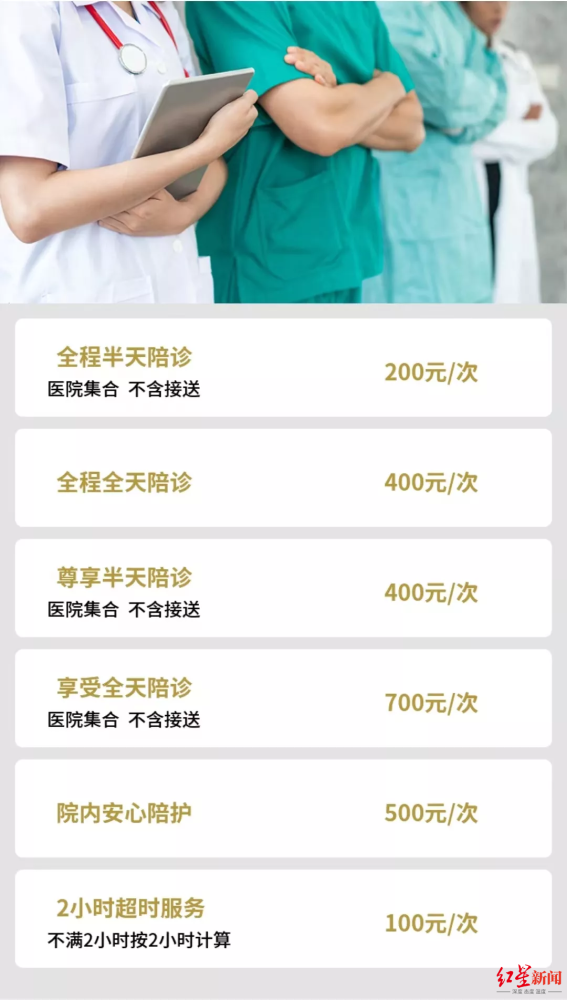陪诊服务收费