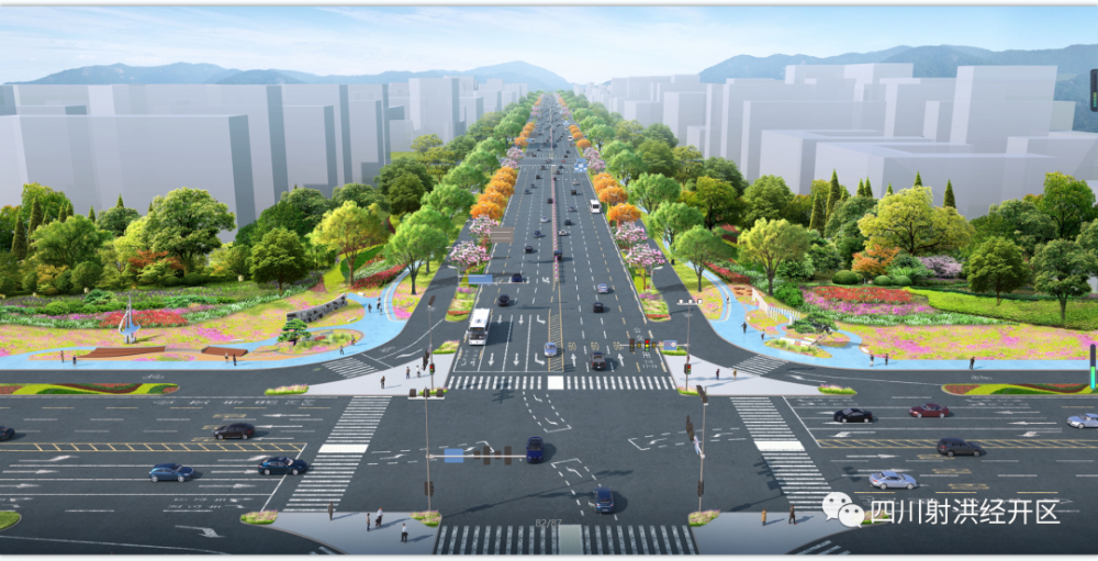 射洪涪江三桥桥头进行景观打造效果图公布