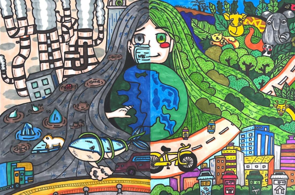 绿色润童心,画笔绘未来(一)