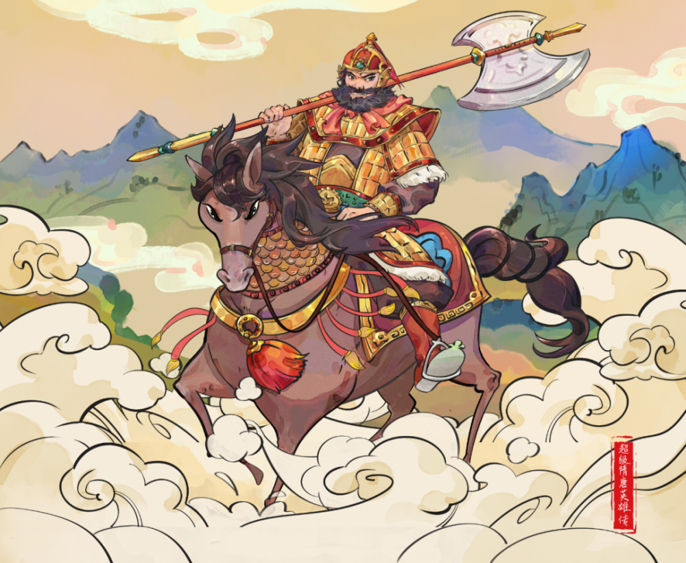 michael钱儿频道超级隋唐英雄传插画设计
