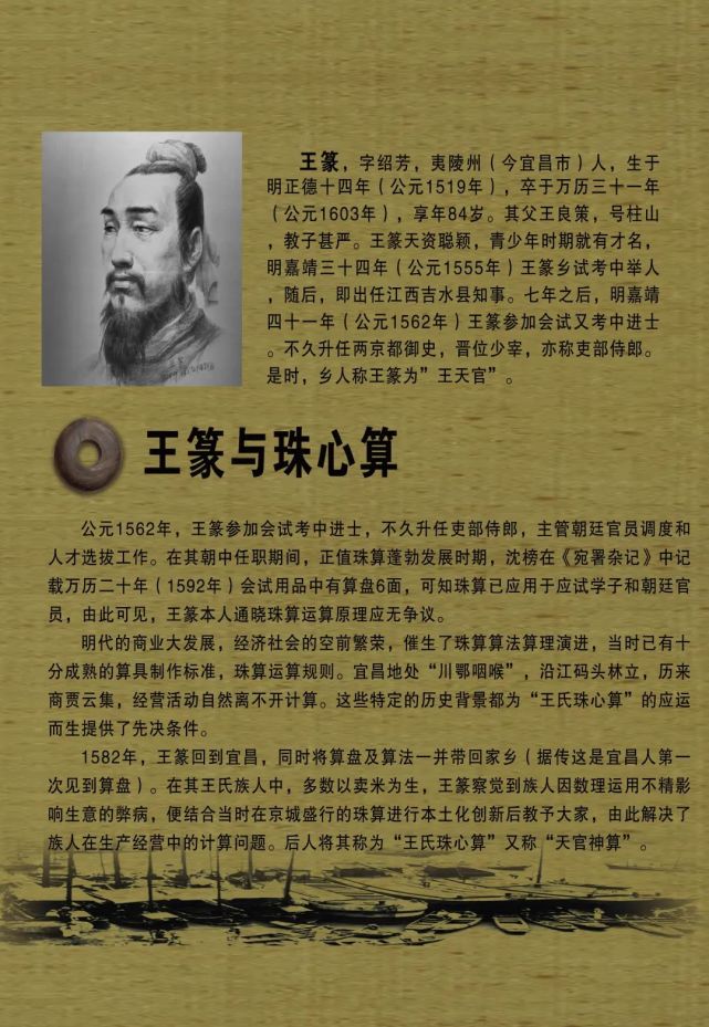 公元1582年,时任吏部侍郎的宜昌历史名人王篆回到家乡.