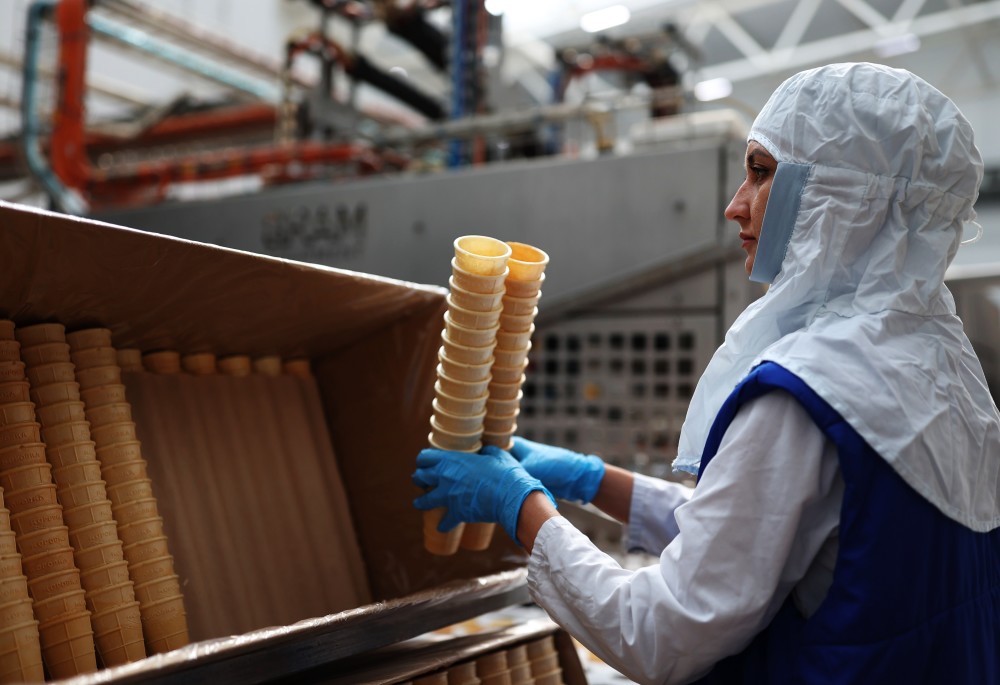 外代二线科列诺夫斯克的冰淇淋生产线