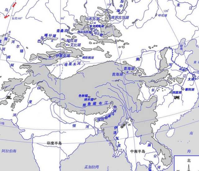 但在七条河流里,只有恒河和印度河是流经印度本土水系,而印度河的主脉