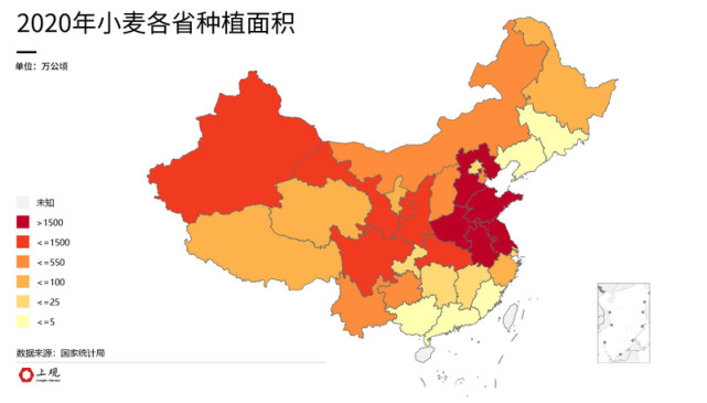 中国小麦种植分布图图片