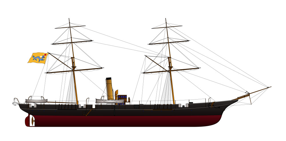 1870年12月22日下水 第五号轮船"安澜",1871年6月18日下水 第八号轮船