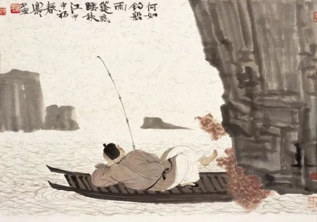 风光才是诗人最大的追求;孟浩然在洞庭湖畔垂钓时,写下了"坐观垂钓者