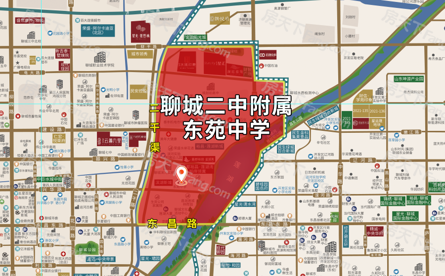 聊城市第一实验学校(初中部:湖南路—徒骇河以南,古运河以东,南外环