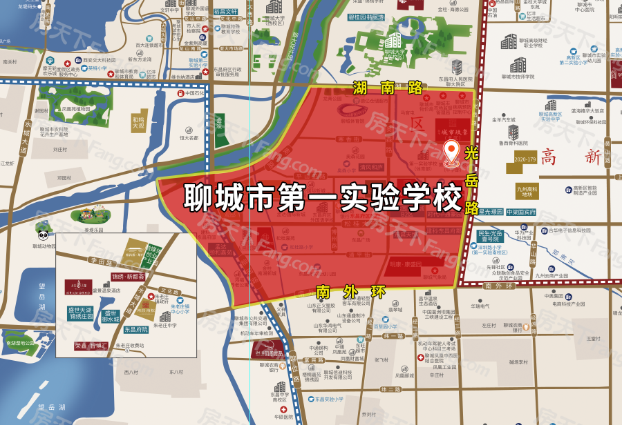 定了2022年聊城东昌府区中小学划片范围公布扩散告知附划片地图