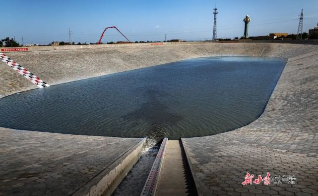 庆阳市应急水源驿马调蓄水池工程试通水成功