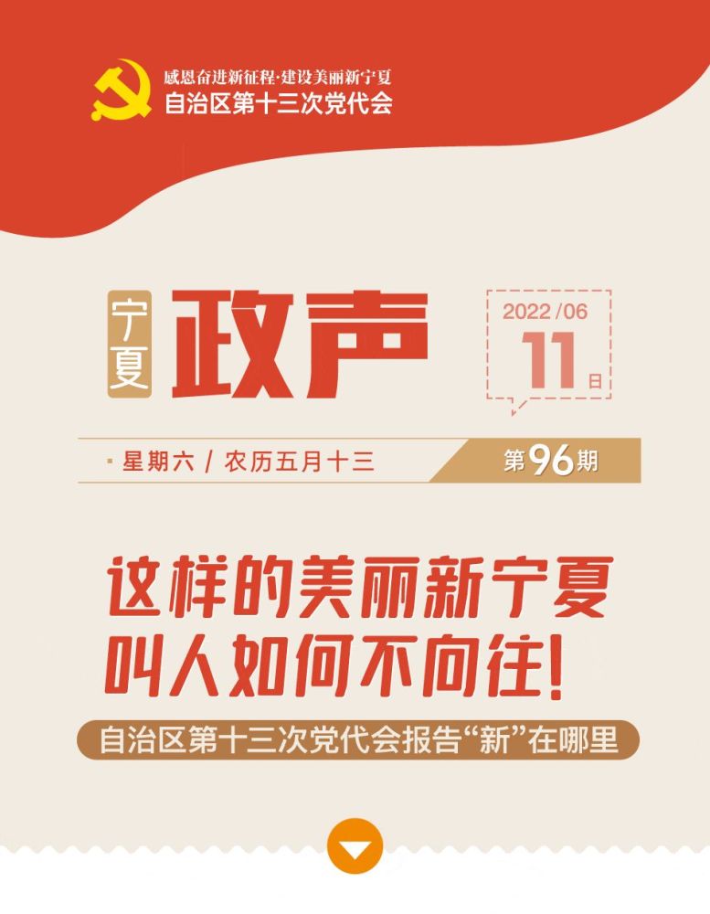 政声这样的美丽新宁夏叫人如何不向往自治区第十三次党代会报告新在