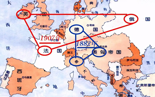 1881年,法国派兵实现了对突尼斯的占领,彻底激化了法国,意大利之间的