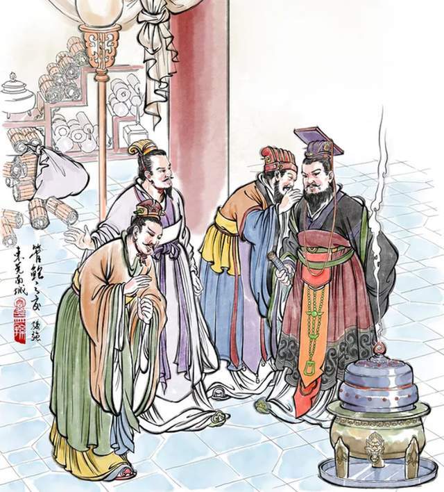 《史记·齐太公世家》记载,齐桓公欲杀管仲以报一箭之仇,鲍叔牙力劝:"