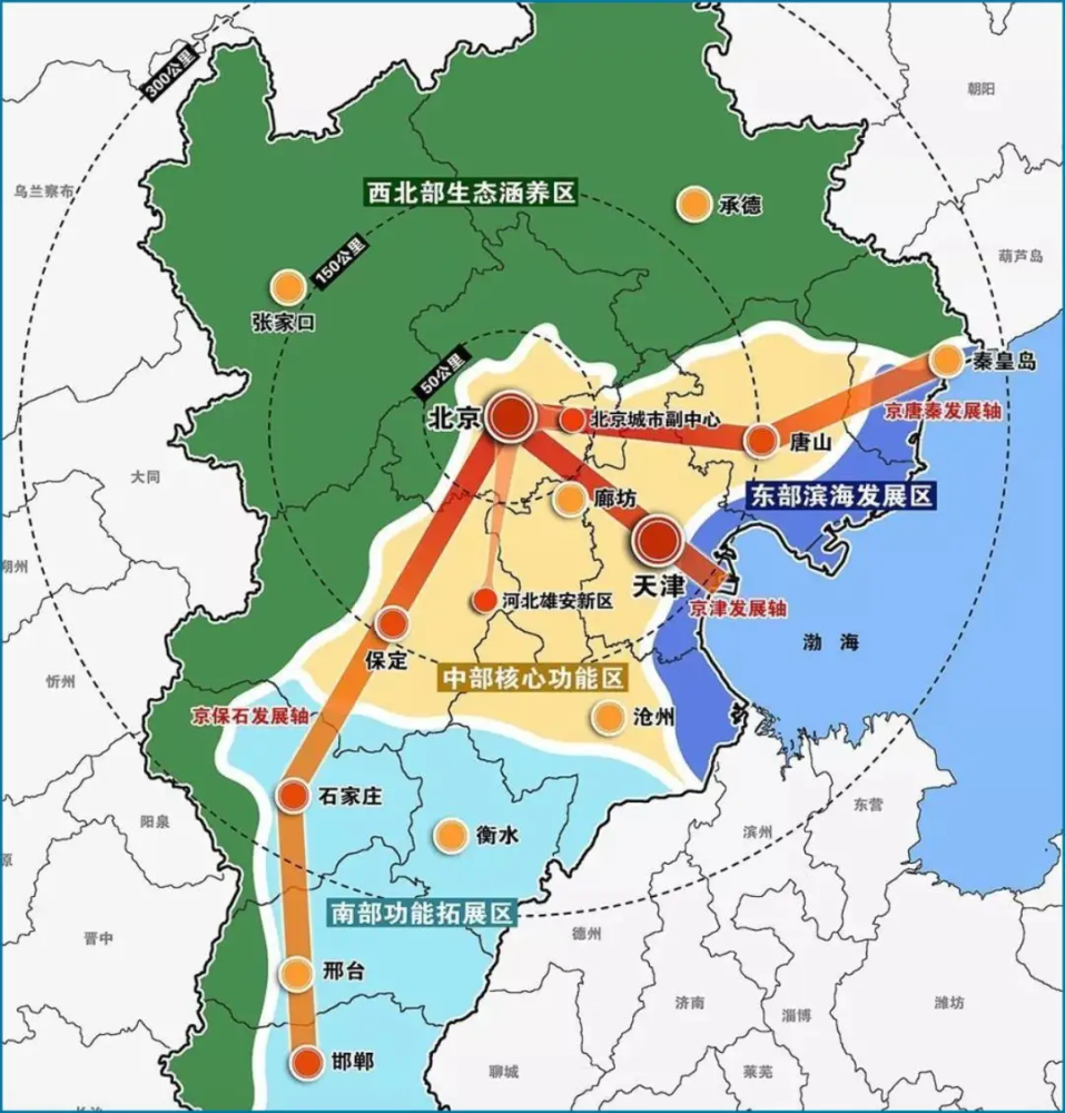 唐山港,京唐港區東望秦皇島港,曹妃甸港區西鄰天津港,位居天津港