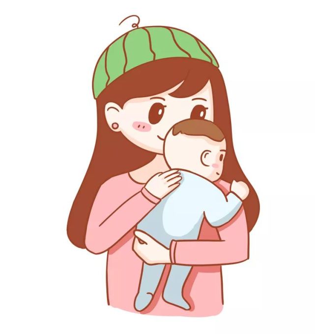 让宝宝的小脑袋依靠在大人的肩膀,一手护着ta的后颈,另一只手托着屁股