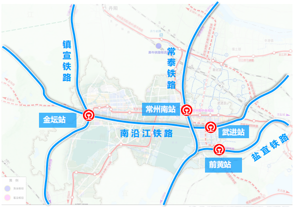 在北来的路上,你已经路过了潍坊,淮安等,如果继续沿常泰铁路南下,可以