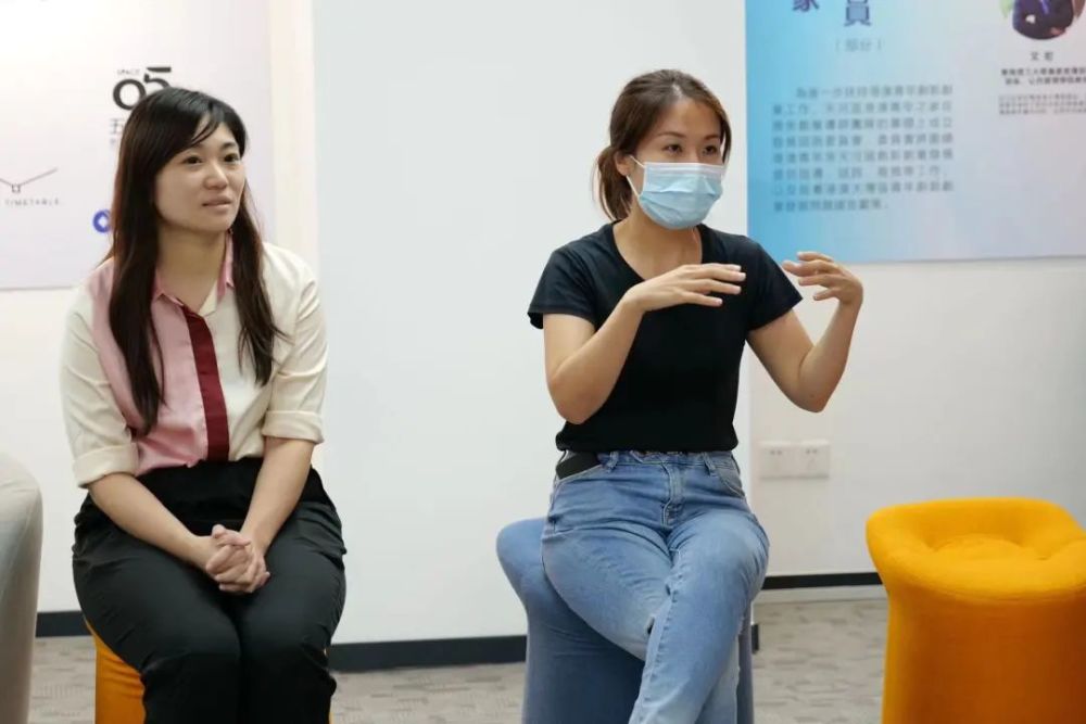 马力影像制片团队的负责人励启杰先生和运营单位香港籍创业助力官陆洁
