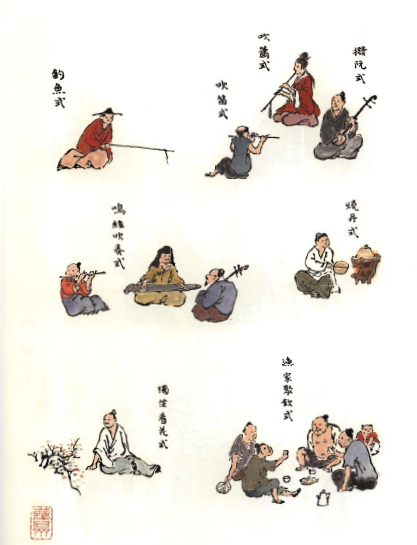 【国画学习】山水中点景人物诸式(3)