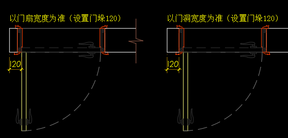 如下圖mm設置參數說明介紹二,平面門窗設置說明:轉角窗選擇的牆體對象