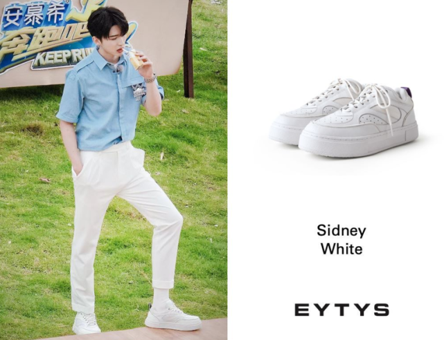 活力初夏正当时,@蔡徐坤穿着eytys sidney厚底运动鞋参加#奔跑吧#现场