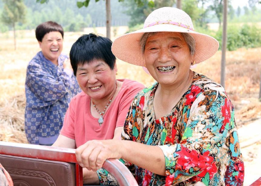 6月14日,博爱县磨头镇瞿庄村,笑意写在种粮大户的脸上.