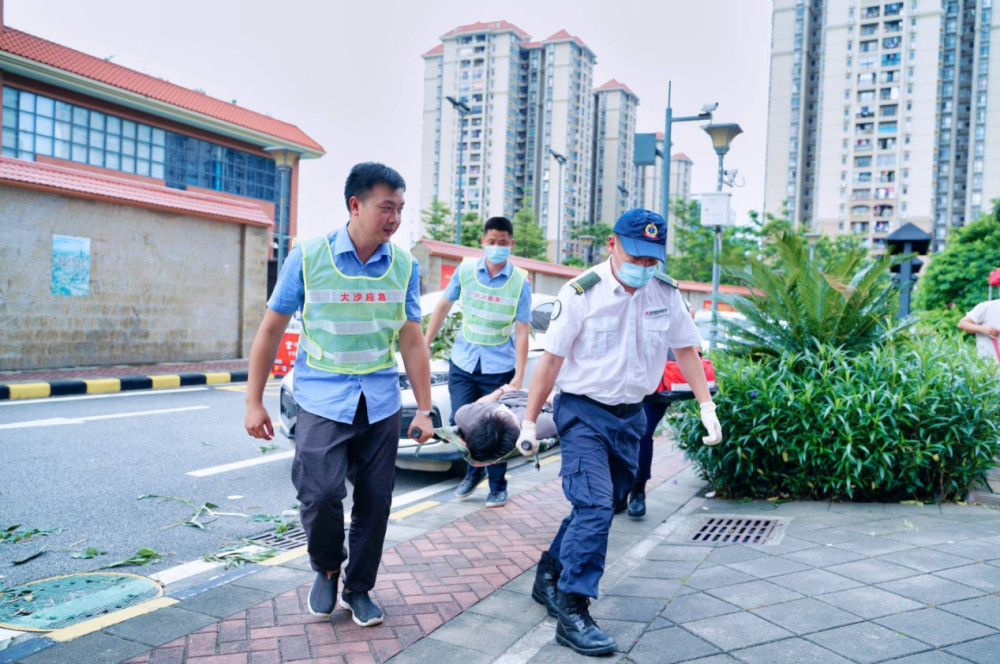 广州市黄埔区大沙街道进行三防综合应急演练