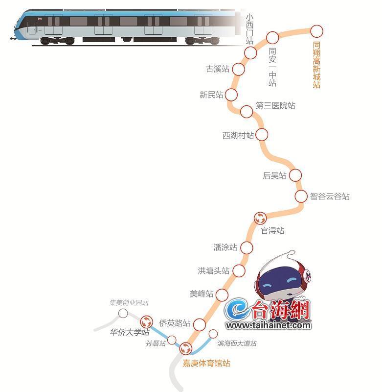 厦门地铁6号线集美至同安段开工设17个站点