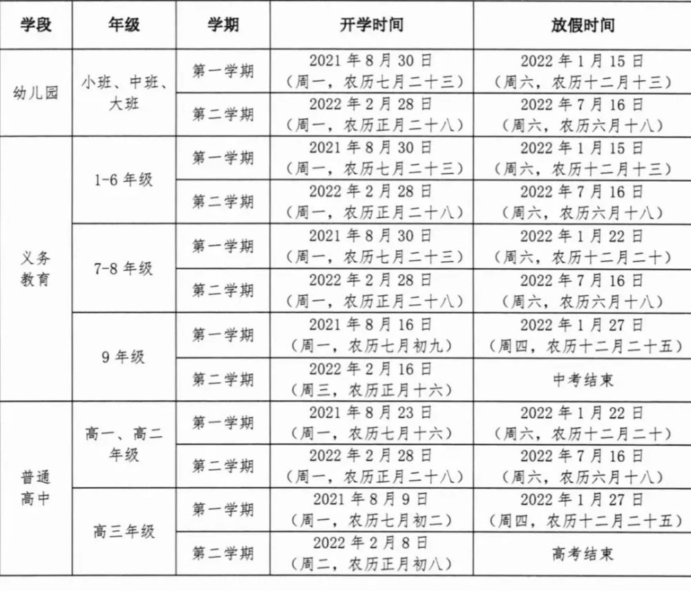 定了毕节中小学暑假时间公布