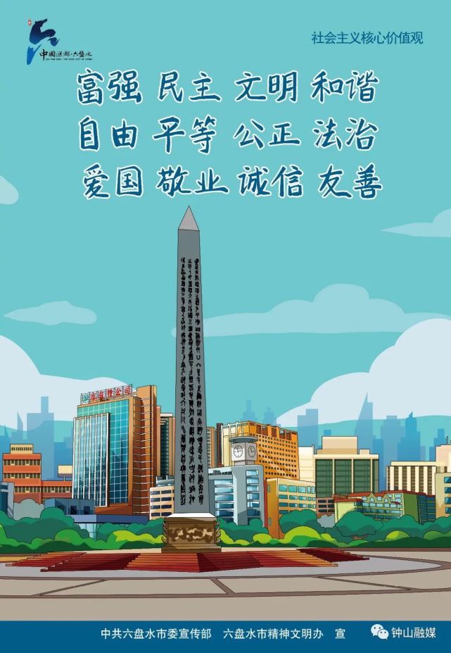 海报社会主义核心价值观富强民主文明和谐