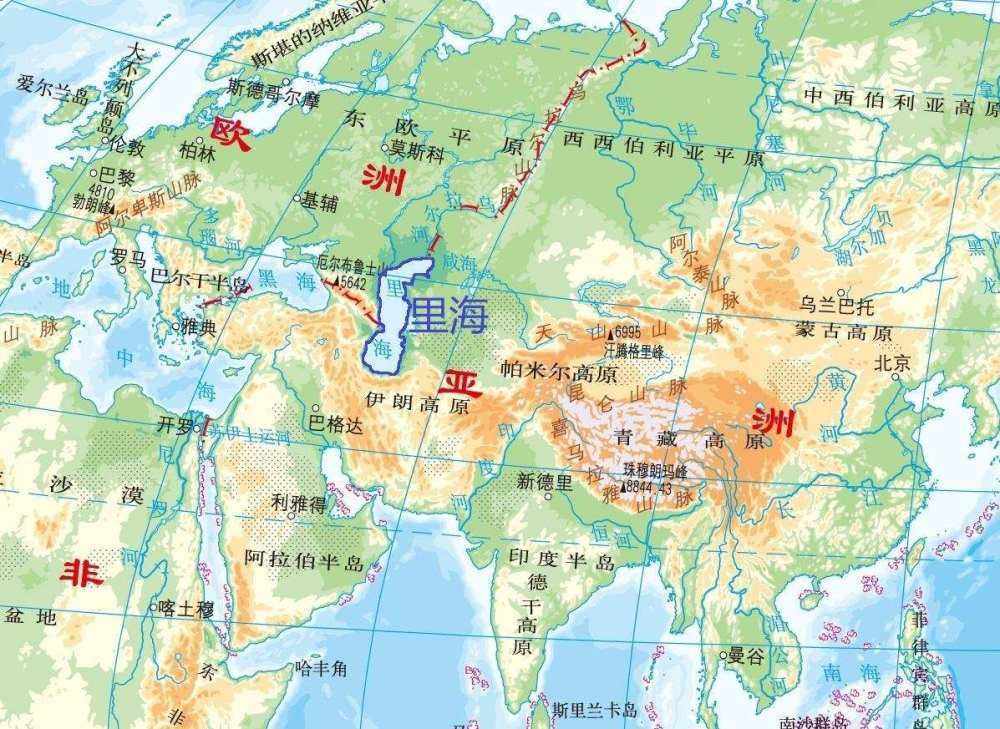 亚欧大陆上的三大湖泊属于哪些国家