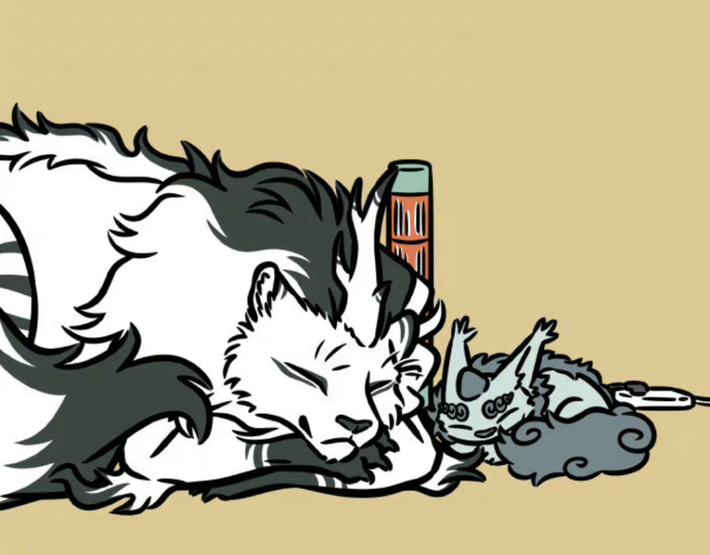 非人哉:温馨提示,不要睡在取暖器旁边哦,仅此以白泽和年兽为戒_腾讯