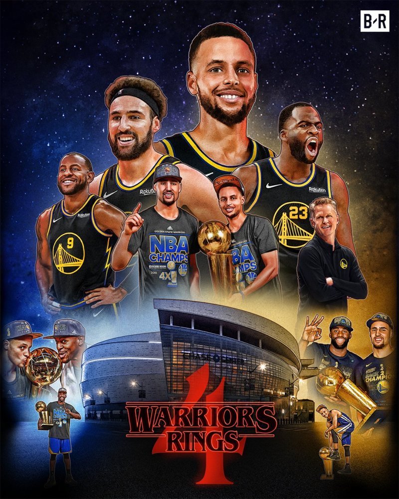 时隔4年,勇士再夺nba总冠军,也是队史第7冠,8年来的第4冠.