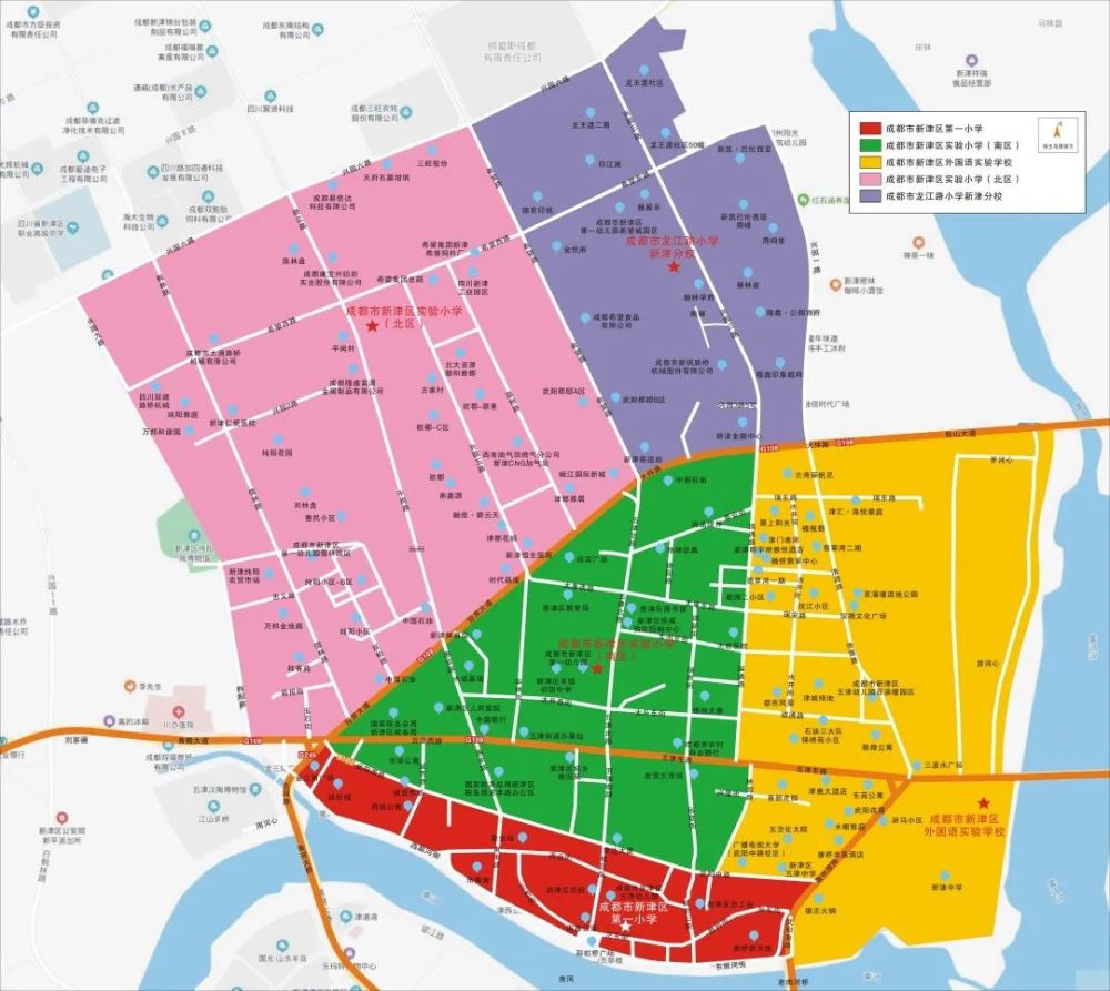 成都市新津区2022年公办小学入学划片范围