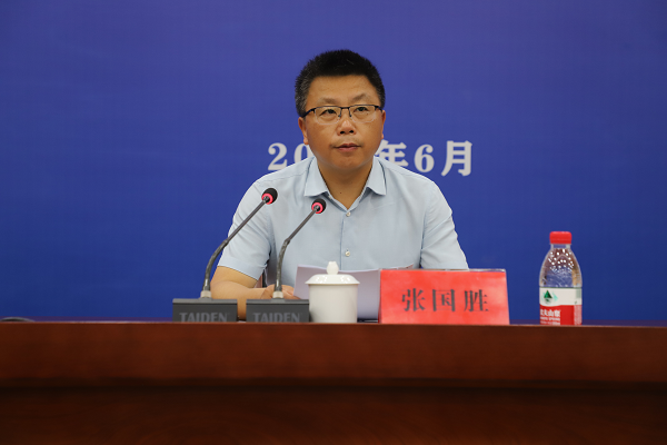 阜宁县委常委,宣传部部长张国胜(央广网发 主办方供图)"通过新闻发布