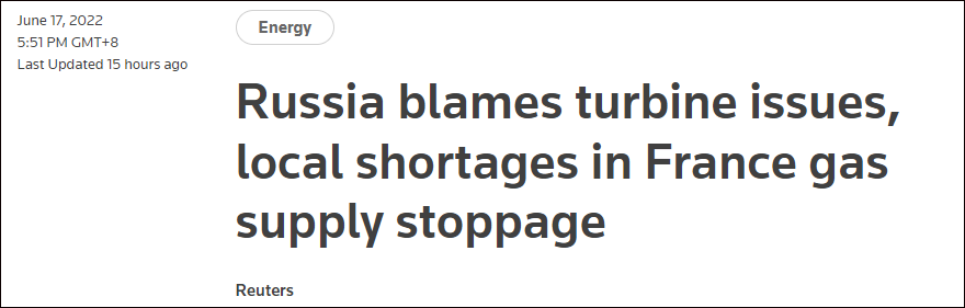 四国领导人访乌之际，欧洲收到俄天然气供应大幅减少…俄：技术原因中铁14局西南指挥长