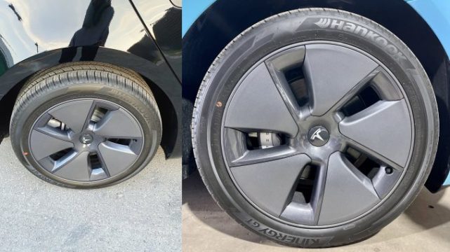 特斯拉在国外销售的 model 3部分车型的轮胎等级有所降低