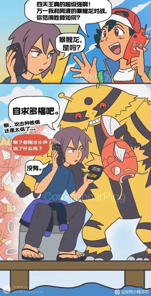 宝可梦旅途真嗣现在有多潇洒之前培育鲤鱼王的时候就有多狼狈