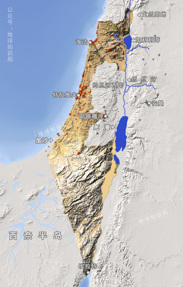 ▼以色列的自然水源北多南少以色列地处地中海沿岸,根据地形地貌特征