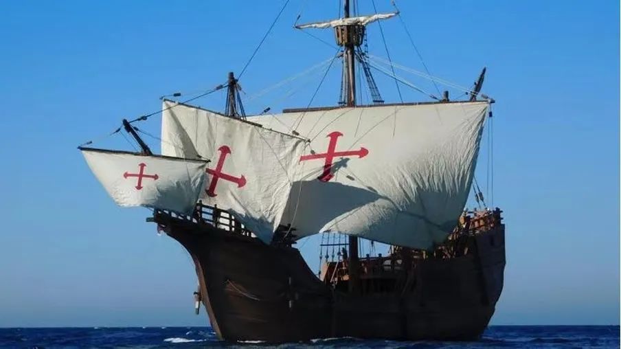 (配图:大奇在网上搜索的他觉得最好看的一张圣玛丽亚号,哥伦布舰队的